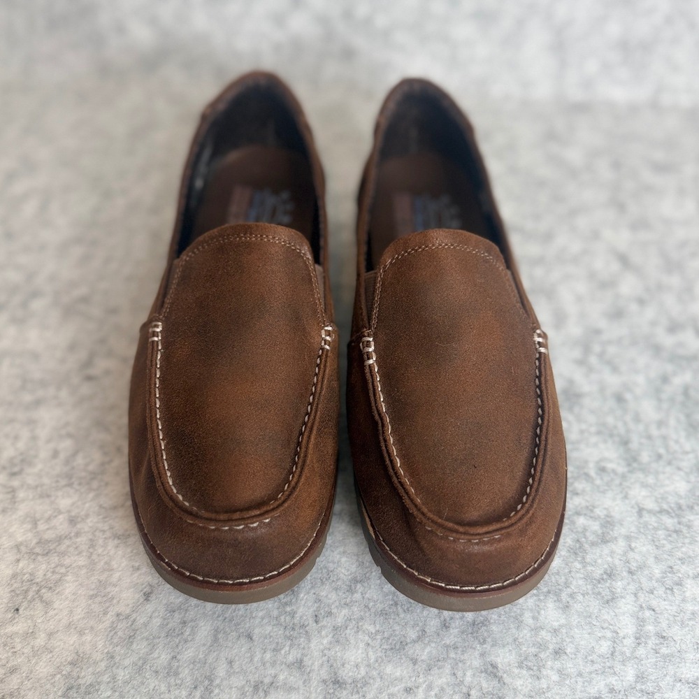 Skechers BOBS Chill Lugs Loafers Womens 9 Wide Brown Vegan Leather Memory Foam